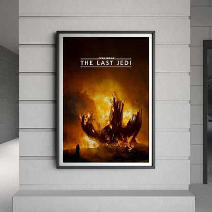 Flex Designs Poster Star Wars Episode VIII - The Last Jedi Minimalist 8 x 10" Home Goods - Movie 2017 Movie Poster