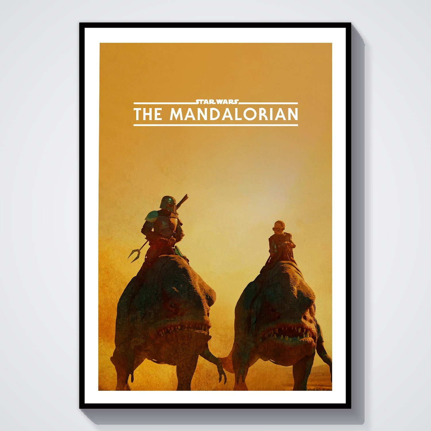 Flex Designs Poster The Mandalorian Minimalist 8 x 10" Home Goods - TV Show 2019 TV Show Poster