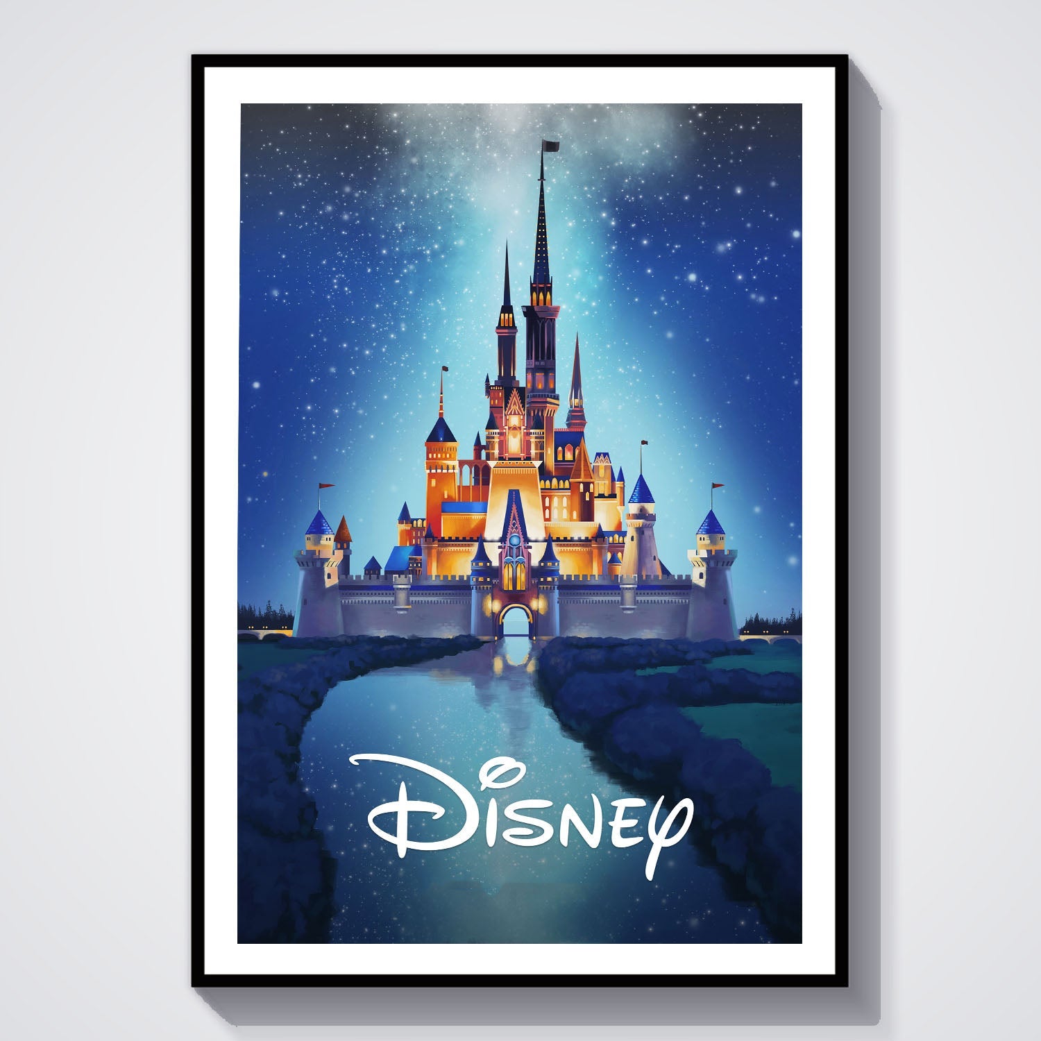 Flex Designs Poster Walt Disney Castle 8 x 10" Home Goods - Movie  Movie Poster