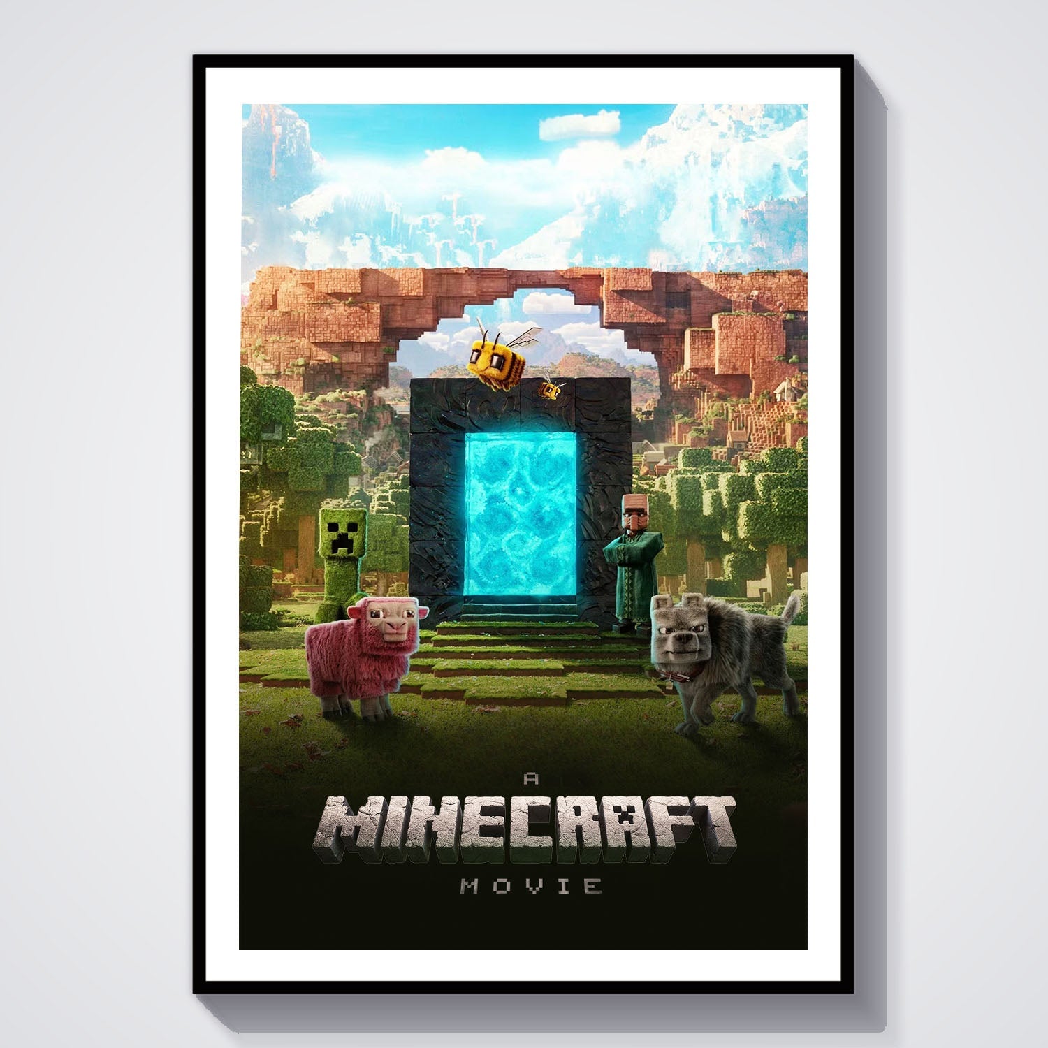 Flex Designs Poster A Minecraft Movie 8 x 10" Home Goods - Movie 2025 Movie Poster