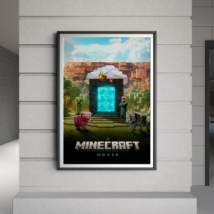 Flex Designs Poster A Minecraft Movie 8 x 10" Home Goods - Movie 2025 Movie Poster