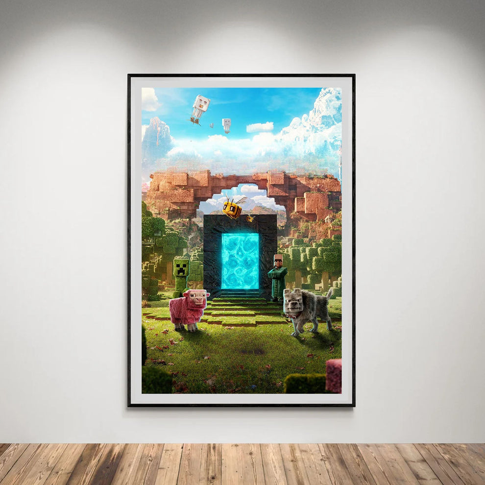A Minecraft Movie Textless Poster Movie Poster – Flex Design Store