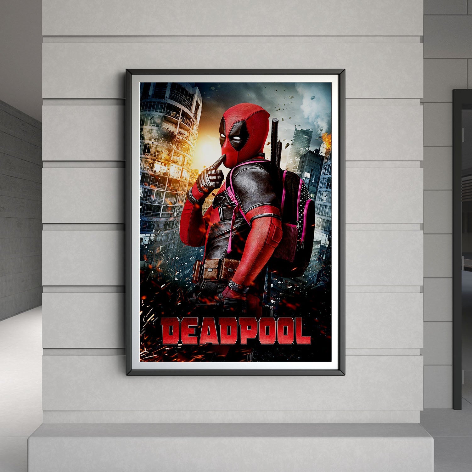 Flex Designs Poster Deadpool Cinematic 8 x 10" Home Goods - Movie 2016 Movie Poster