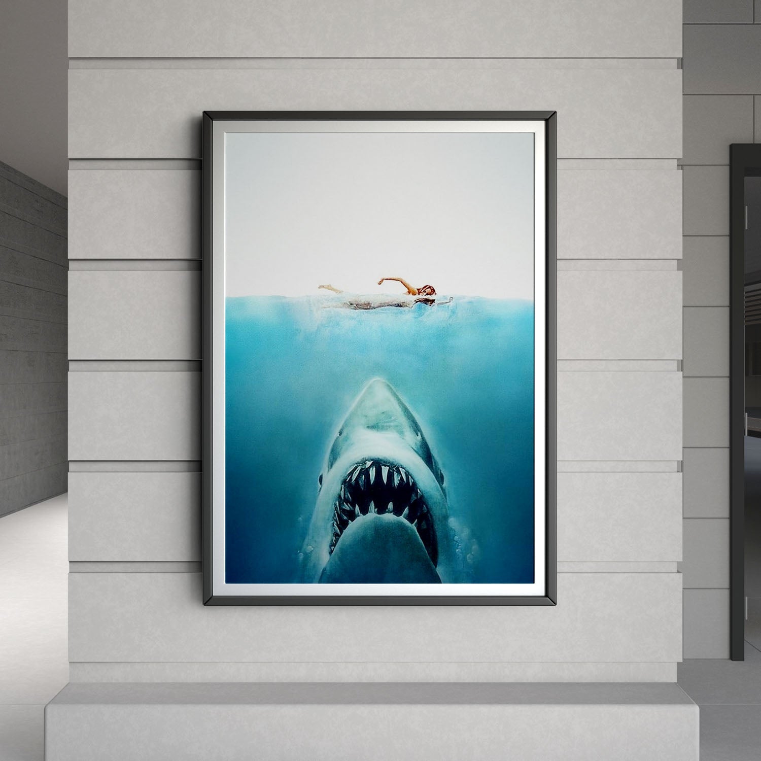 Flex Designs Poster Jaws Key Art 8 x 10" Home Goods - Movie 1975 Movie Poster