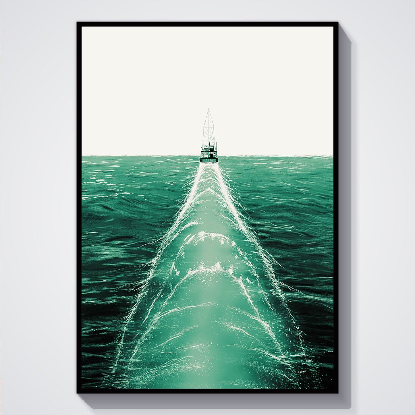 Flex Designs Poster Jaws Minimalist 5 x 7" Home Goods - Movie 1975 Movie Poster