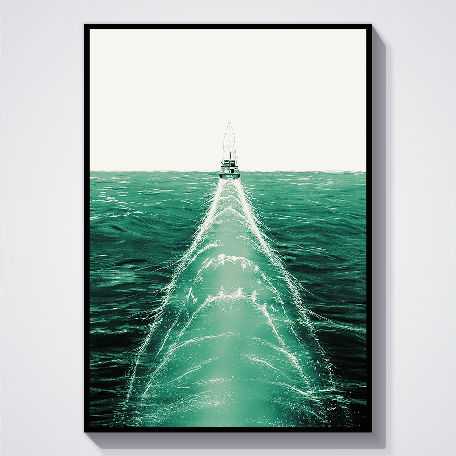 Flex Designs Poster Jaws Minimalist 5 x 7" Home Goods - Movie 1975 Movie Poster