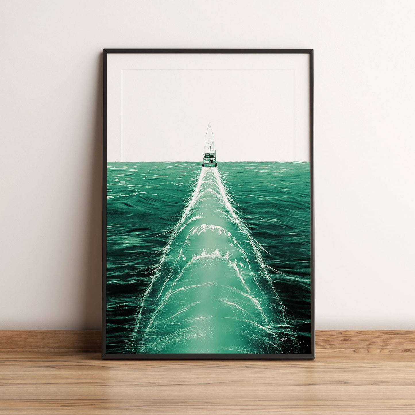 Flex Designs Poster Jaws Minimalist 5 x 7" Home Goods - Movie 1975 Movie Poster
