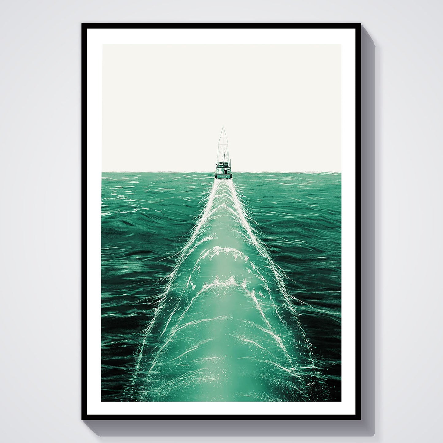 Flex Designs Poster Jaws Minimalist 8 x 10" Home Goods - Movie 1975 Movie Poster