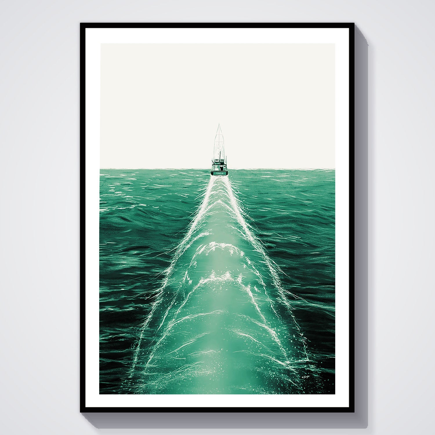 Flex Designs Poster Jaws Minimalist 8 x 10" Home Goods - Movie 1975 Movie Poster