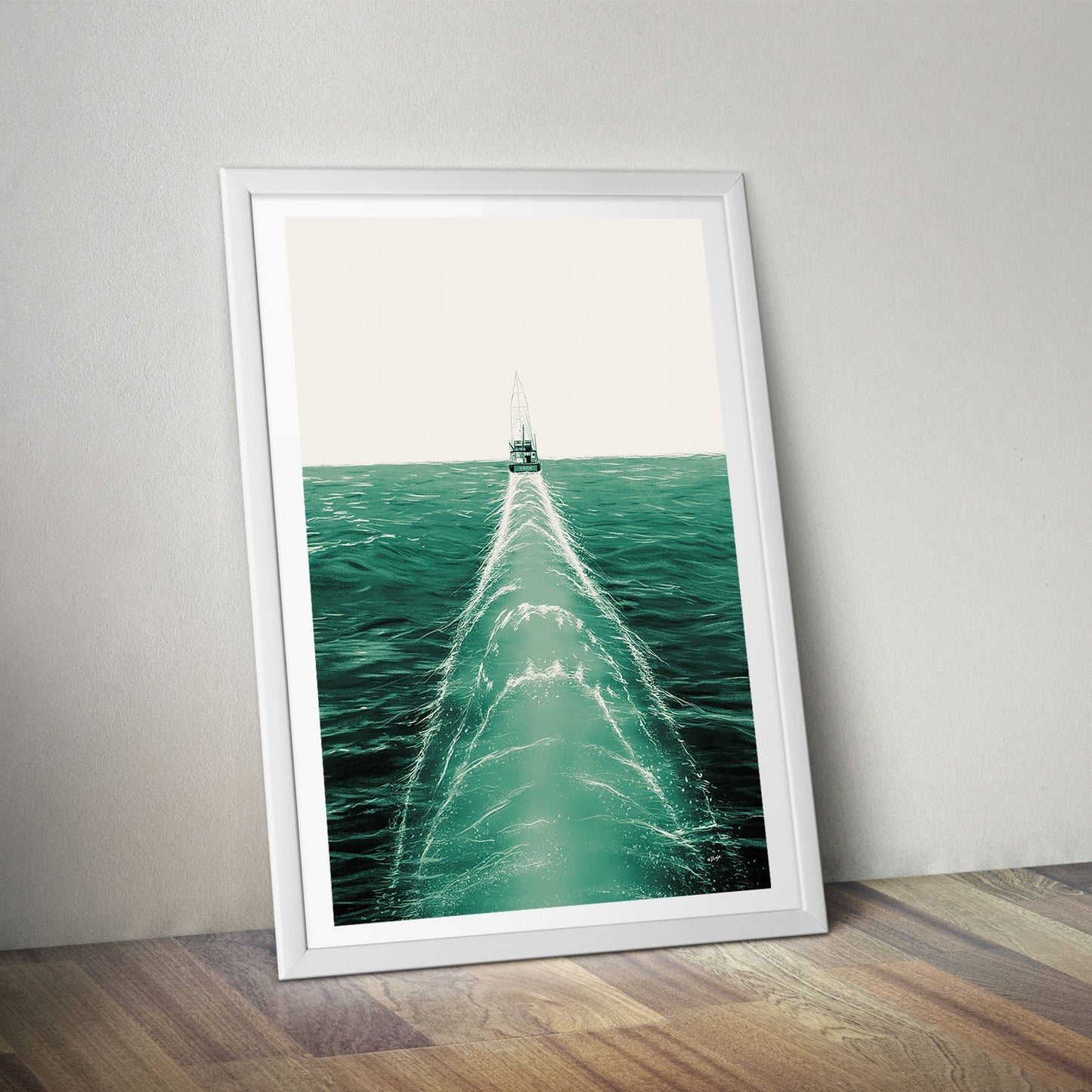 Flex Designs Poster Jaws Minimalist 8 x 10" Home Goods - Movie 1975 Movie Poster
