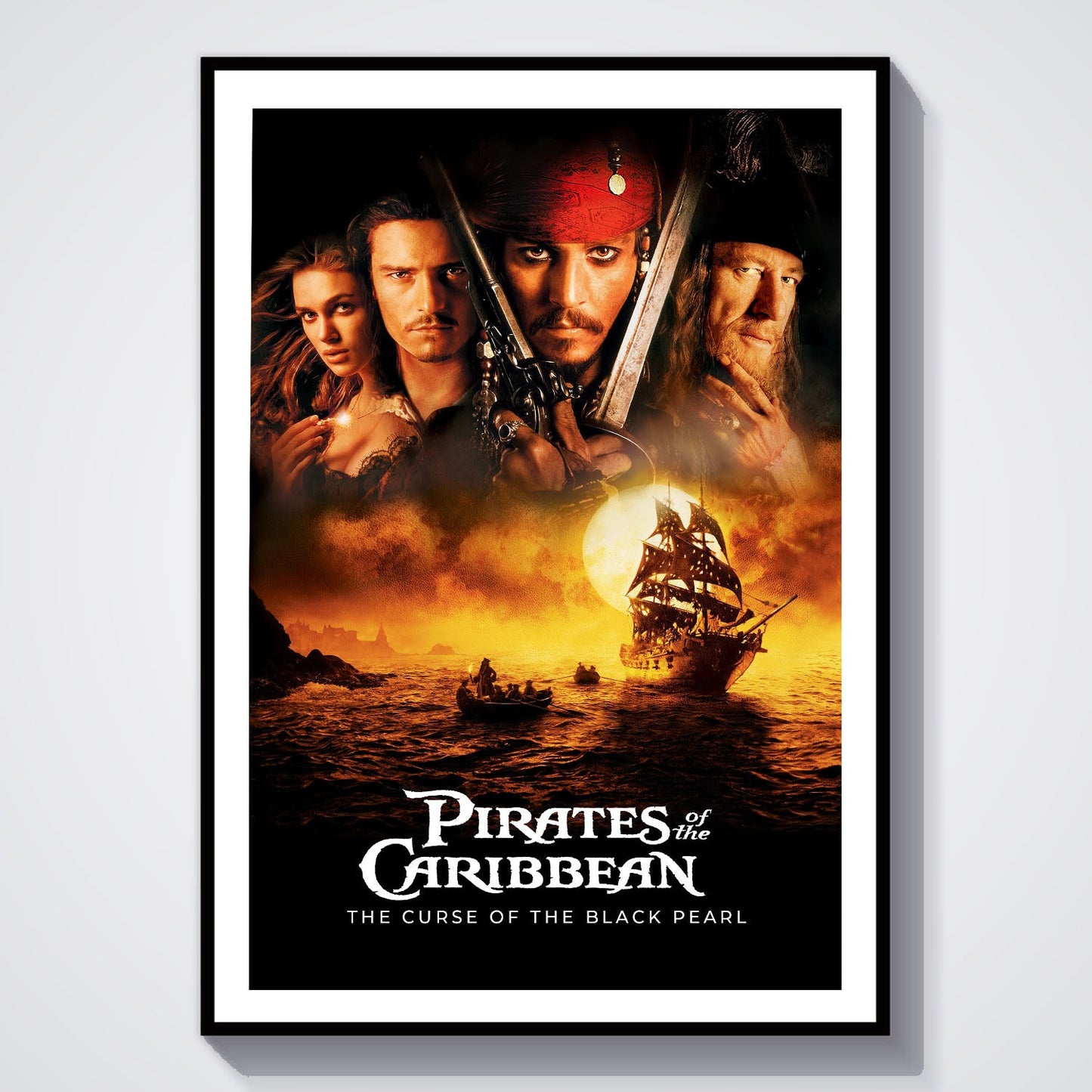 Flex Designs Poster Pirates of the Caribbean The Curse of the Black Pearl 8 x 10" Home Goods - Movie 2003 Movie Poster