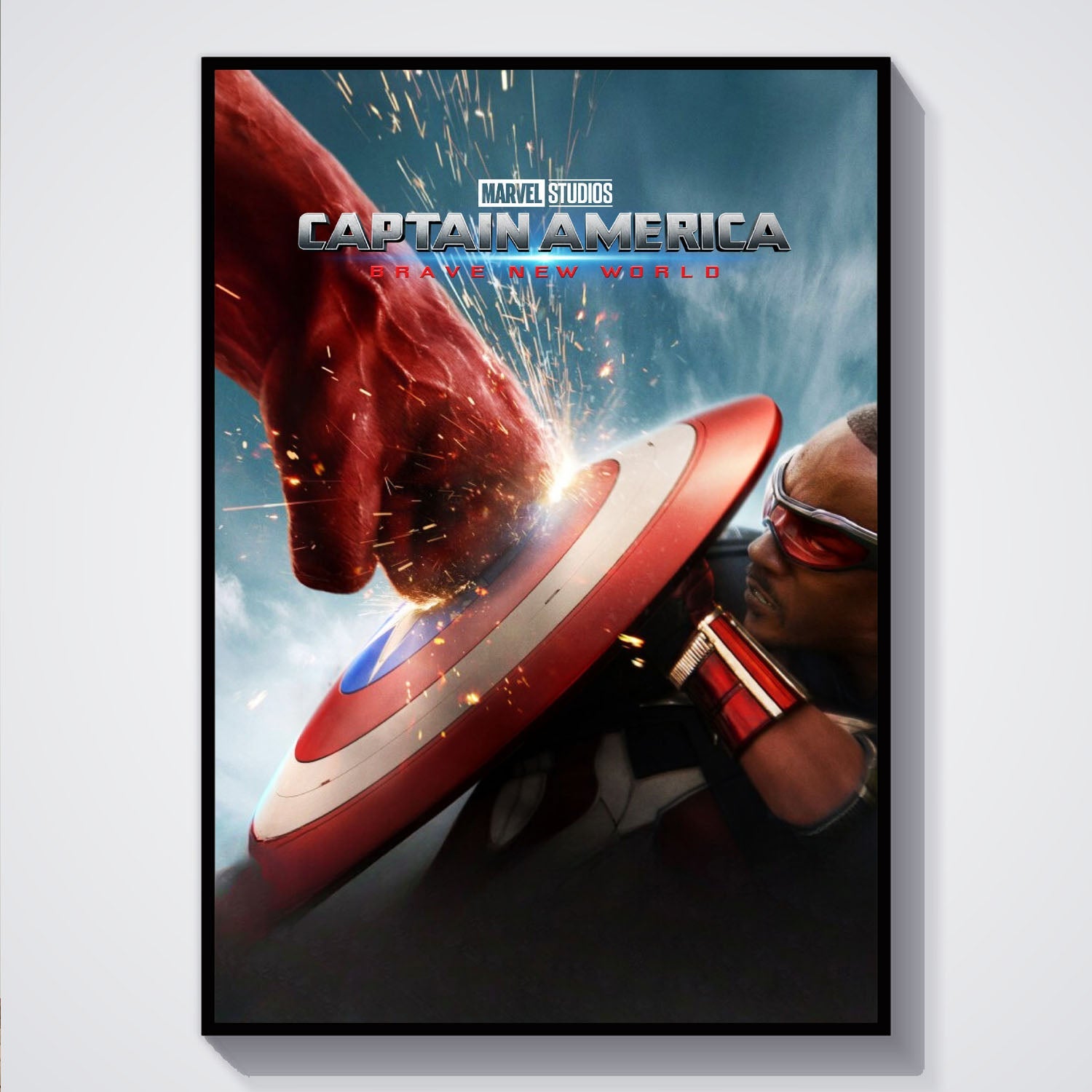 Flex Designs Poster Captain America Brave New World Cinematic 5 x 7" Home Goods - Movie 2025 Movie Poster