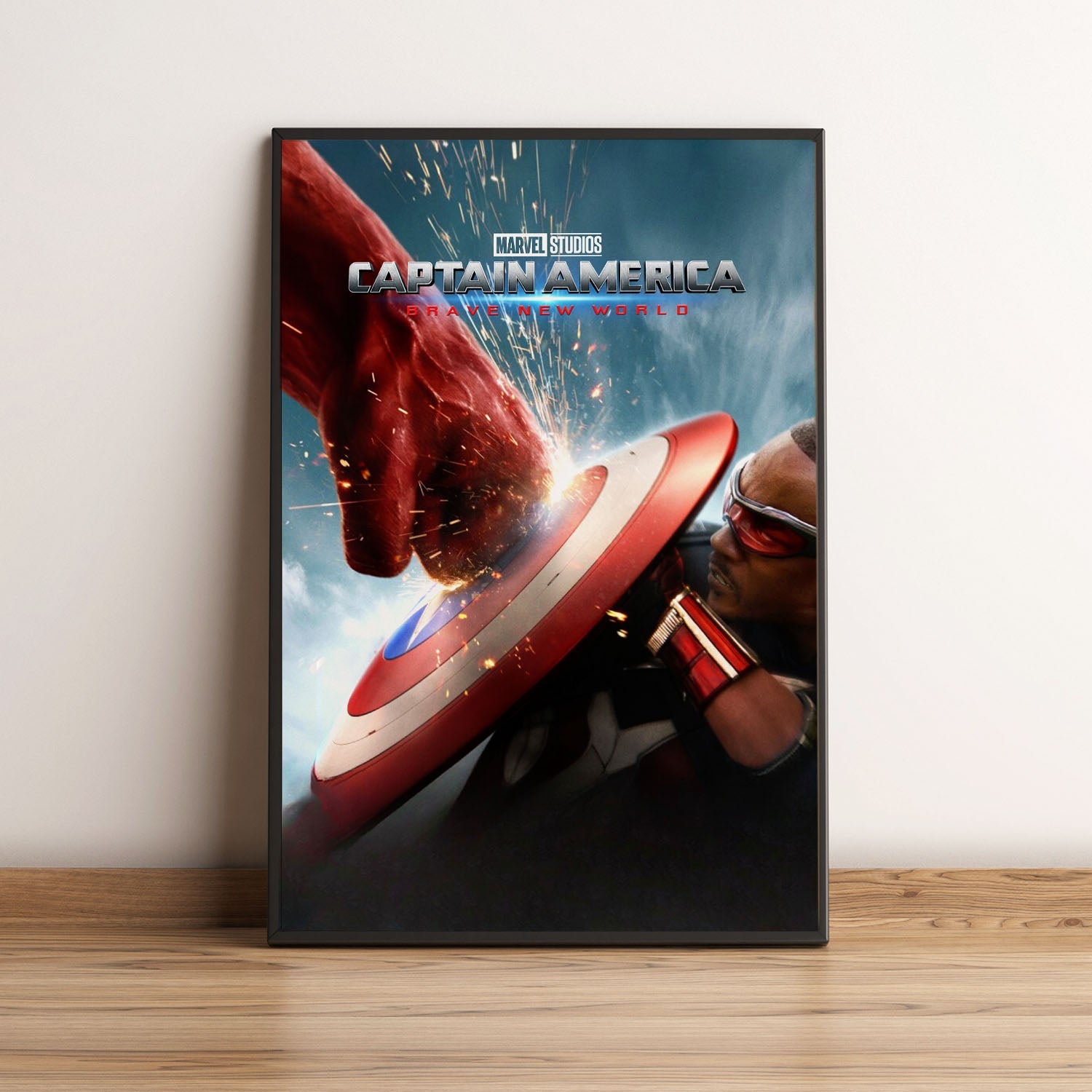 Flex Designs Poster Captain America Brave New World Cinematic 5 x 7" Home Goods - Movie 2025 Movie Poster