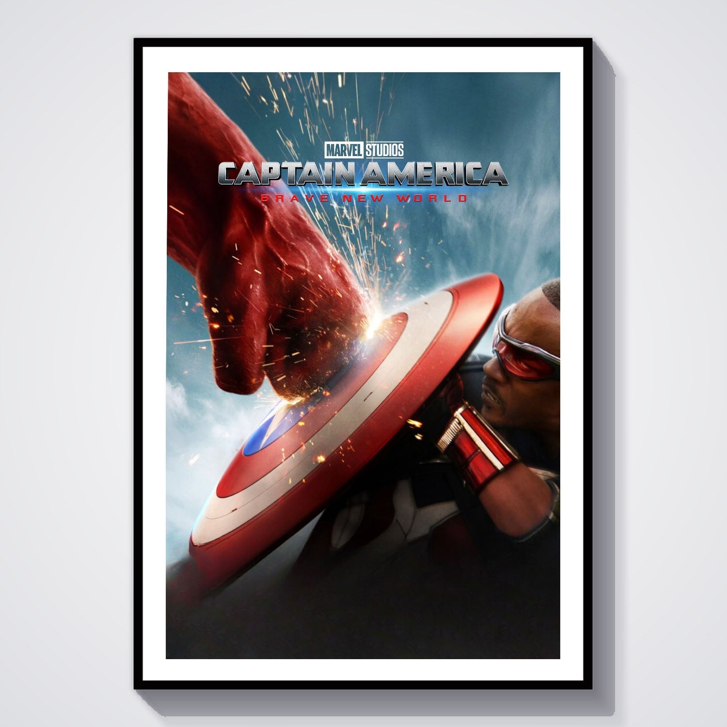 Flex Designs Poster Captain America Brave New World Cinematic 8 x 10" Home Goods - Movie 2025 Movie Poster