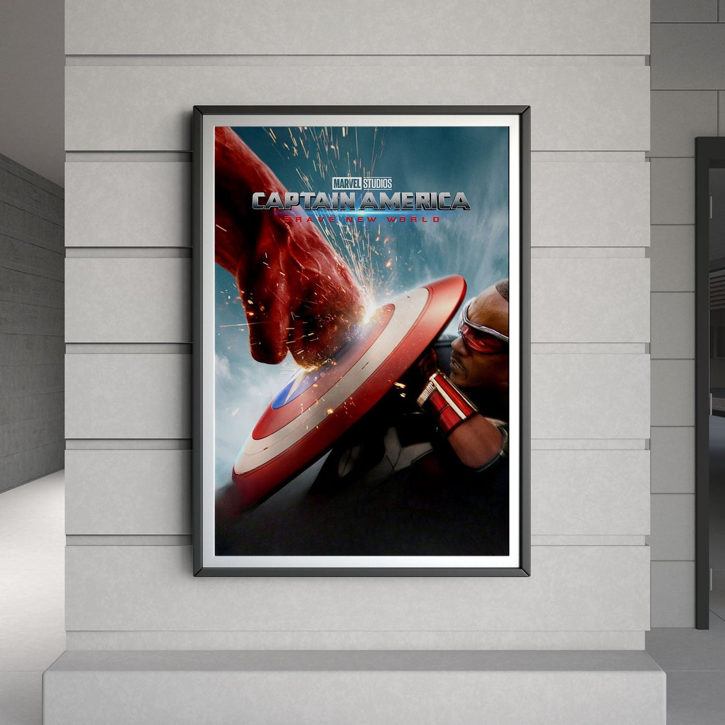 Flex Designs Poster Captain America Brave New World Cinematic 8 x 10" Home Goods - Movie 2025 Movie Poster