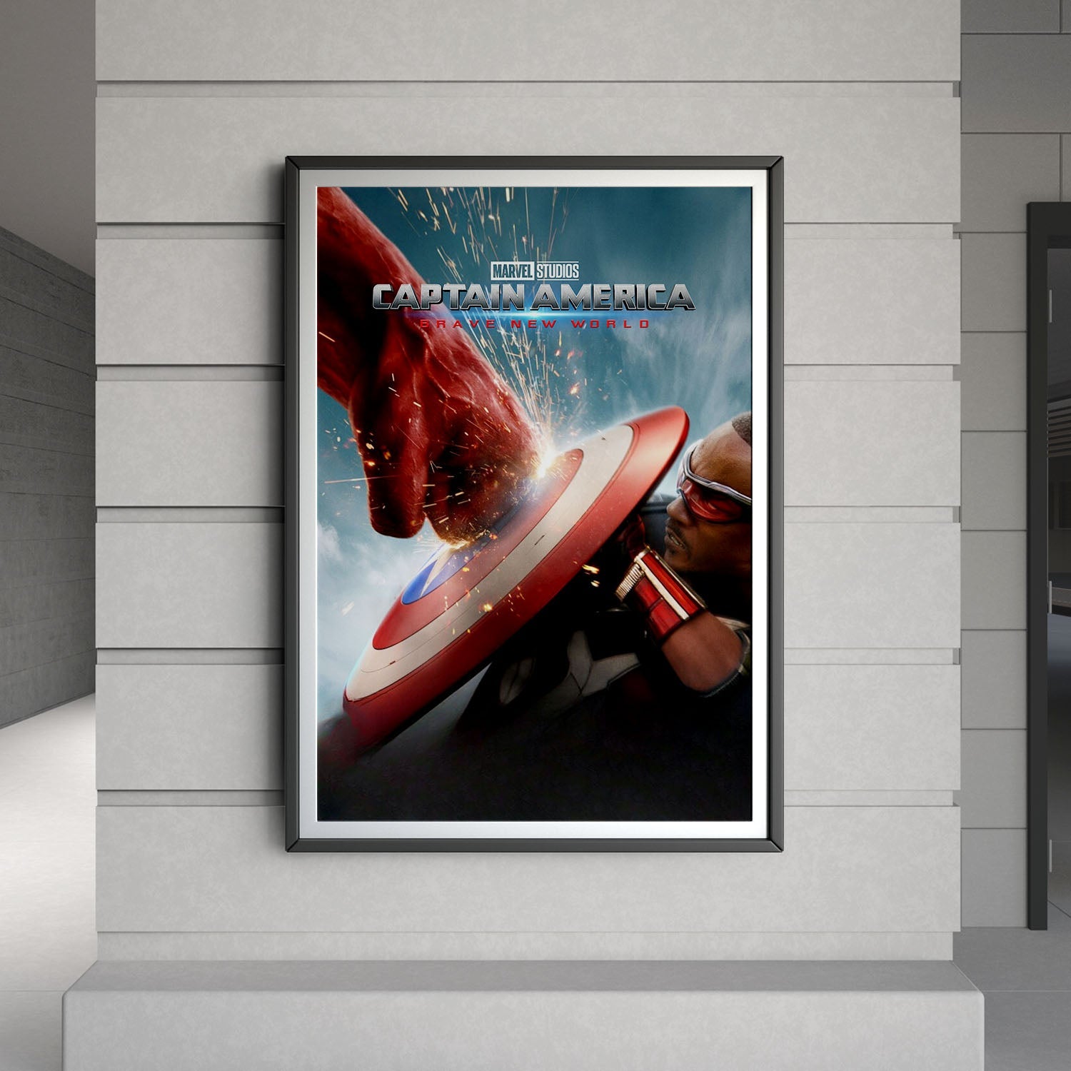 Flex Designs Poster Captain America Brave New World Cinematic 8 x 10" Home Goods - Movie 2025 Movie Poster