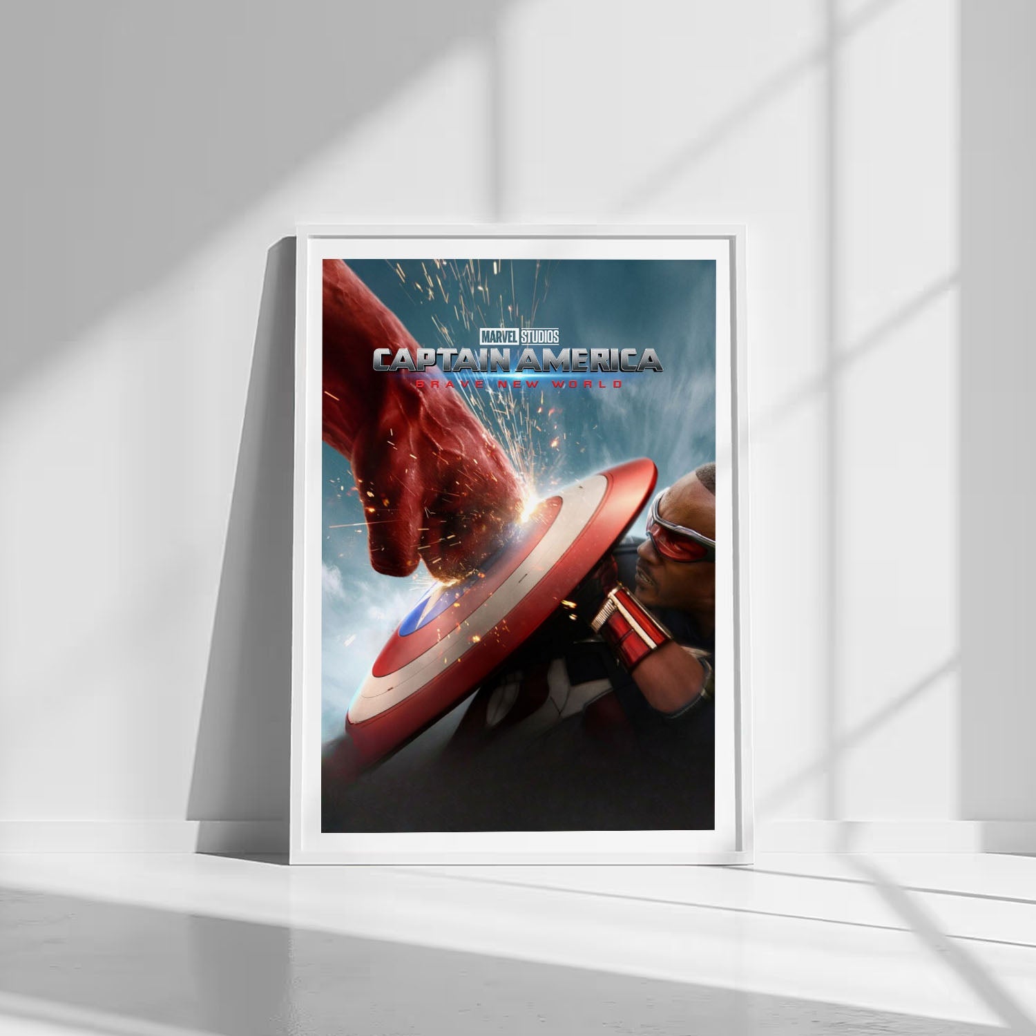 Flex Designs Poster Captain America Brave New World Cinematic 8 x 10" Home Goods - Movie 2025 Movie Poster
