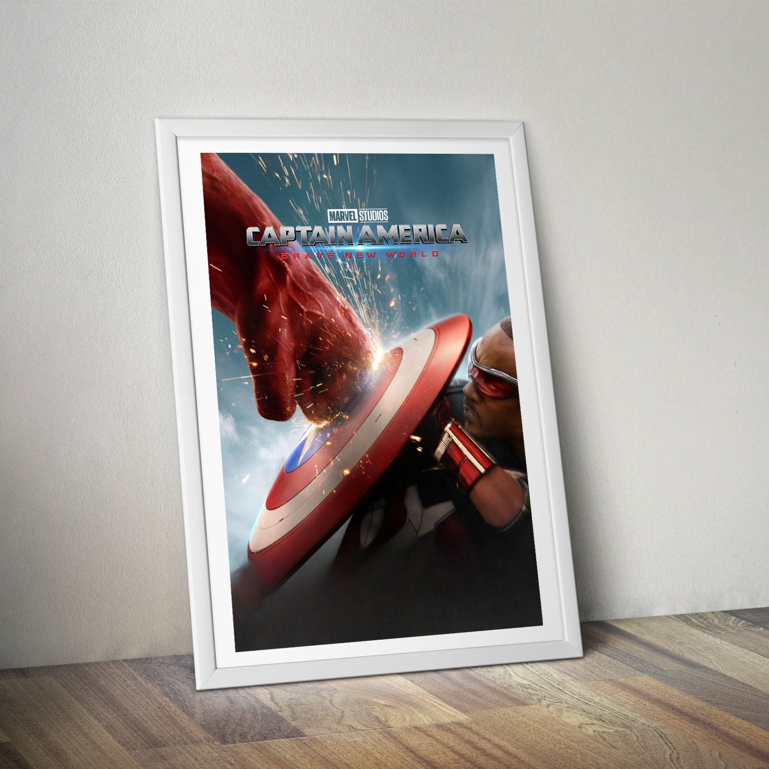Flex Designs Poster Captain America Brave New World Cinematic 8 x 10" Home Goods - Movie 2025 Movie Poster