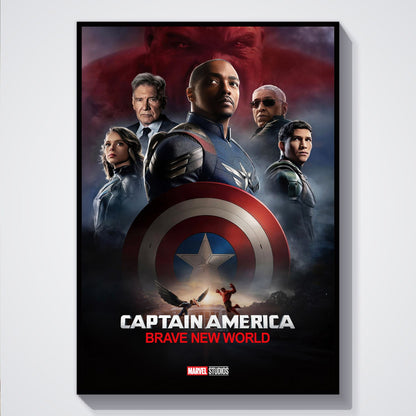 Flex Designs Poster Captain America Brave New World Theatrical 5 x 7" Home Goods - Movie 2025 Movie Poster