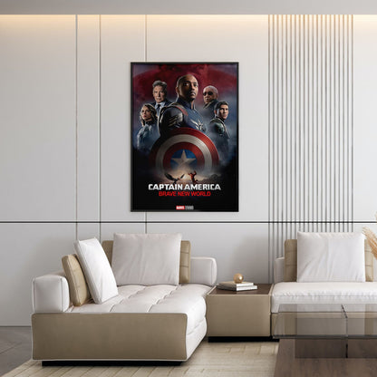 Flex Designs Poster Captain America Brave New World Theatrical 5 x 7" Home Goods - Movie 2025 Movie Poster