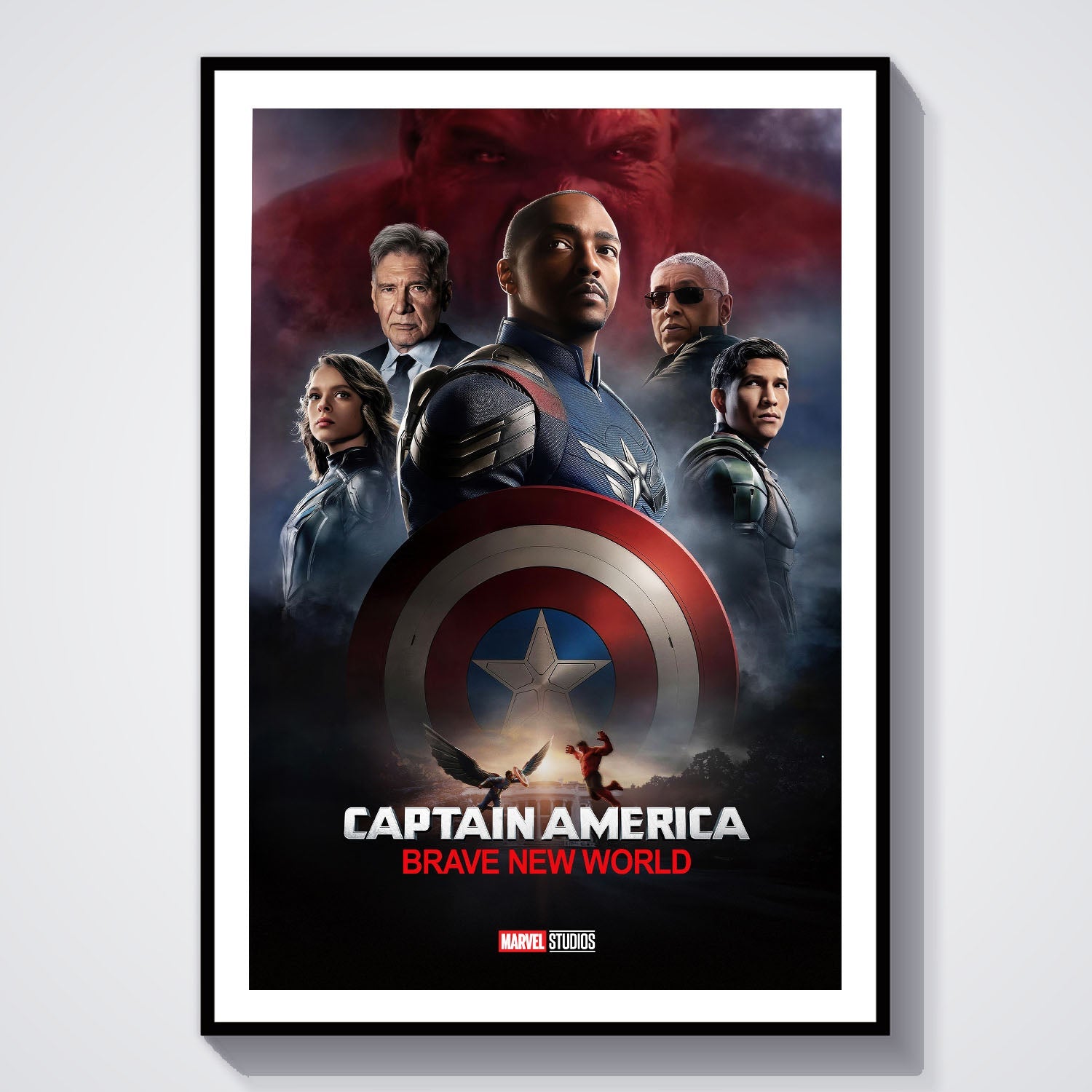 Flex Designs Poster Captain America Brave New World Theatrical 8 x 10" Home Goods - Movie 2025 Movie Poster