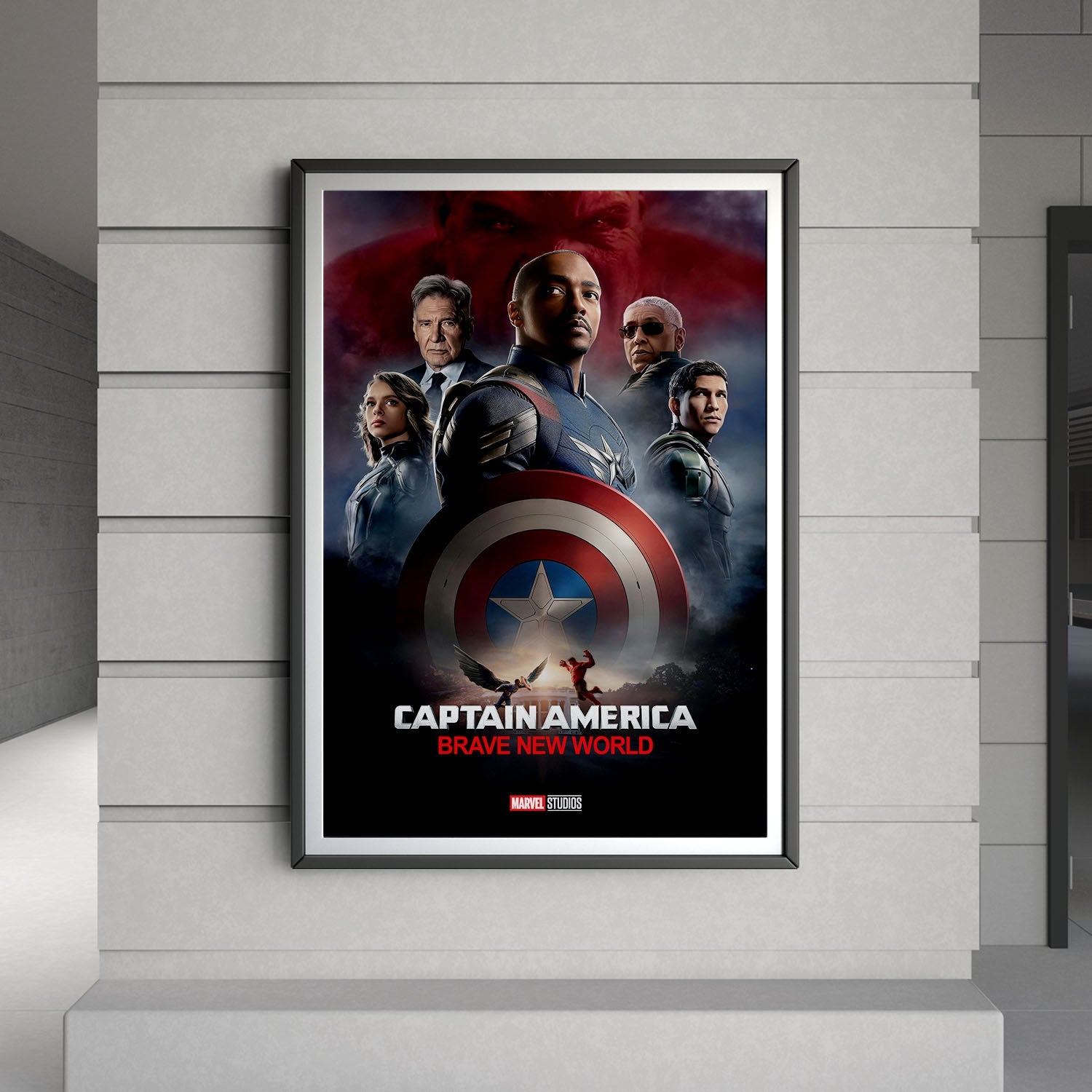 Flex Designs Poster Captain America Brave New World Theatrical 8 x 10" Home Goods - Movie 2025 Movie Poster