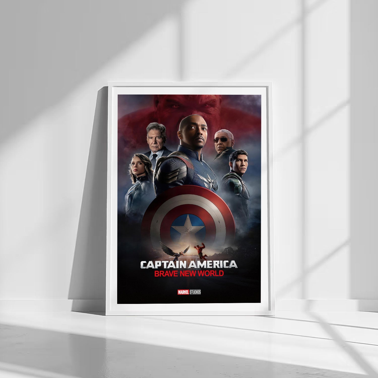 Flex Designs Poster Captain America Brave New World Theatrical 8 x 10" Home Goods - Movie 2025 Movie Poster