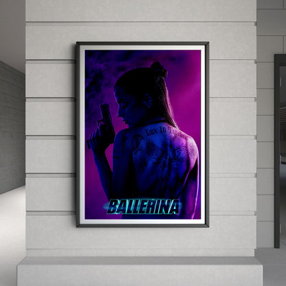 Flex Designs Poster From the World of John Wick Ballerina Cinematic 8 x 10" Home Goods - Movie 2025 Movie Poster