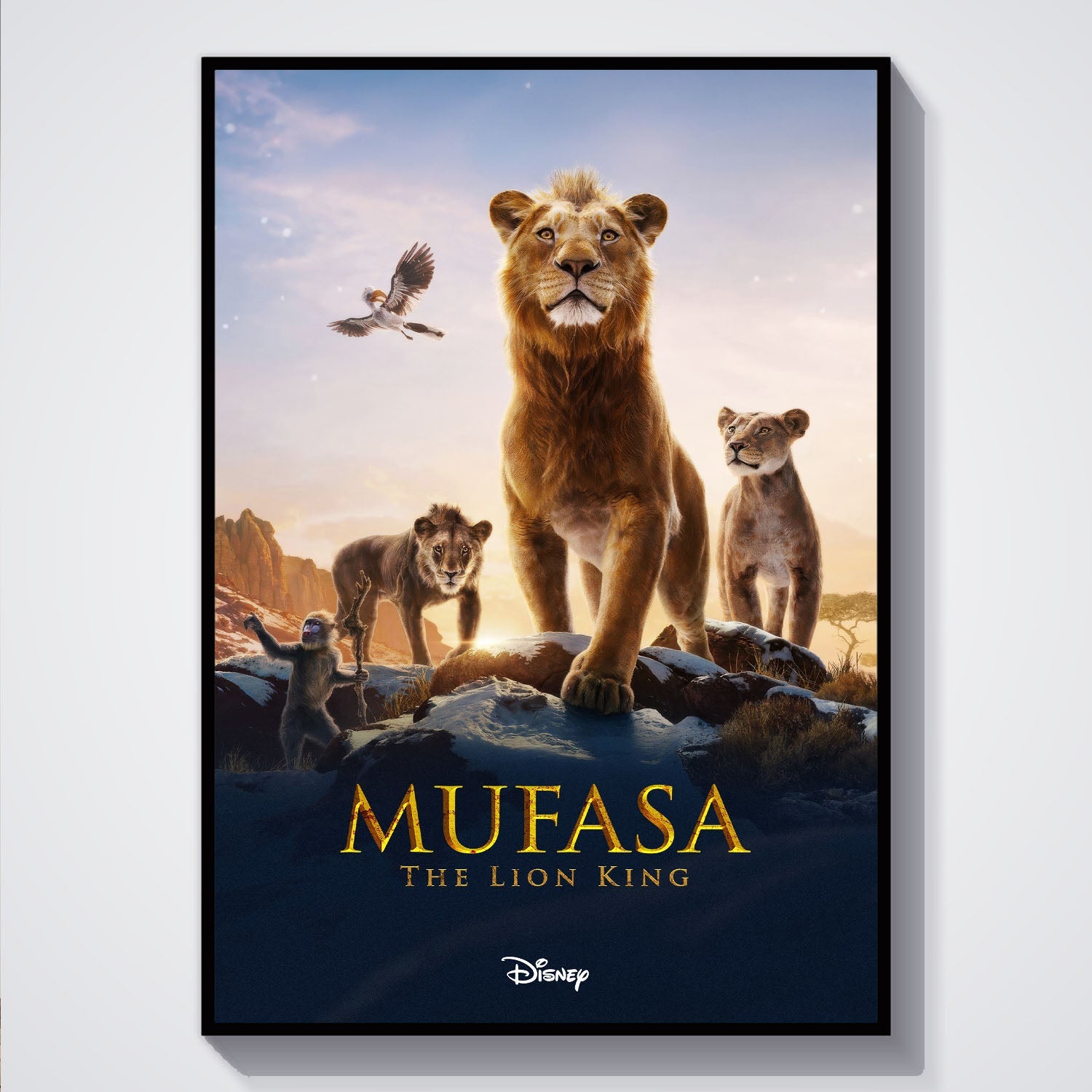Flex Designs Poster Mufasa The Lion King 5 x 7" Home Goods - Movie 2024 Movie Poster