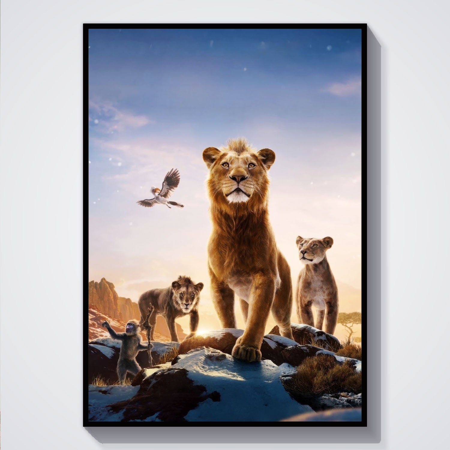 Flex Designs Poster Mufasa The Lion King Textless 5 x 7" Home Goods - Movie 2024 Movie Poster
