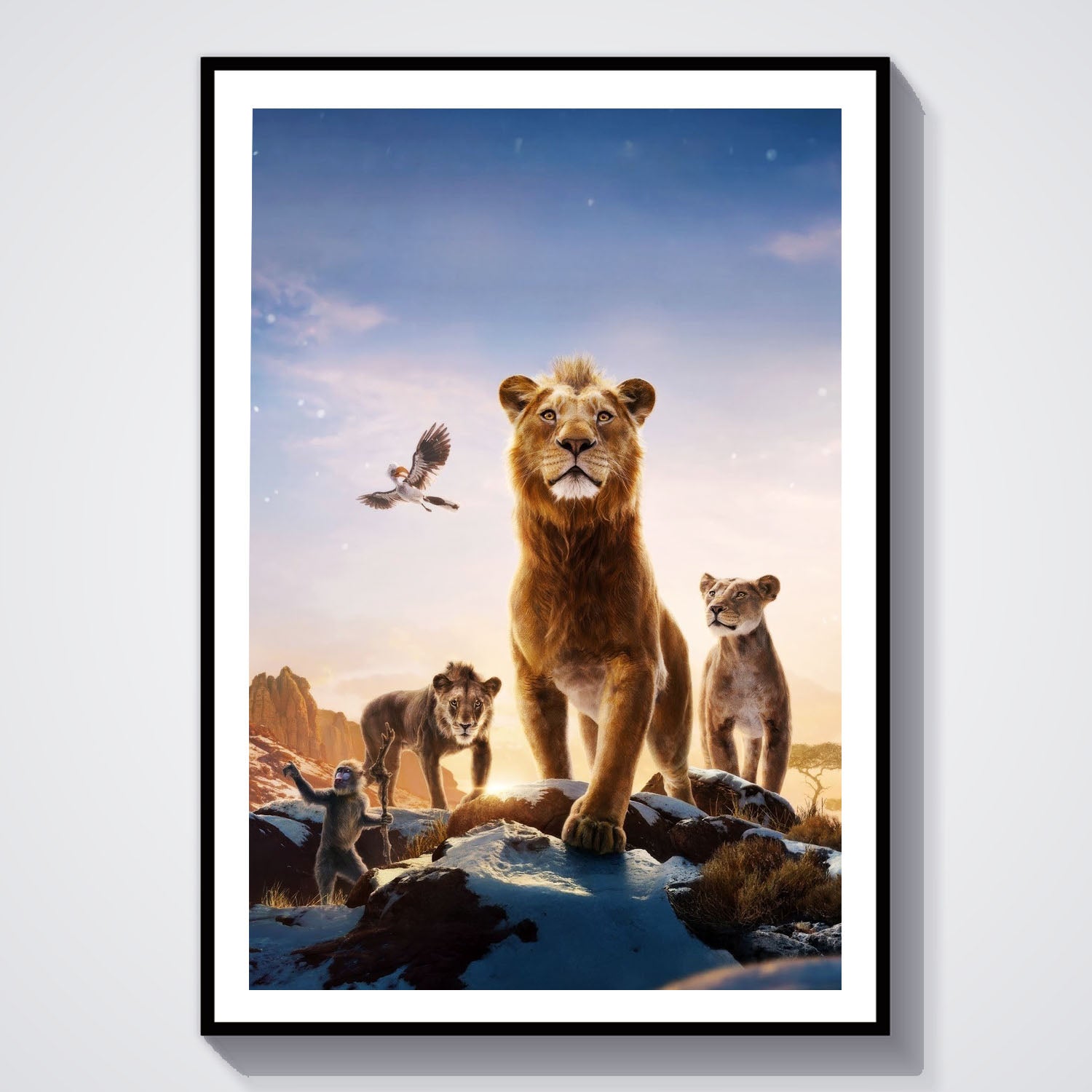 Flex Designs Poster Mufasa The Lion King Textless 8 x 10" Home Goods - Movie 2024 Movie Poster