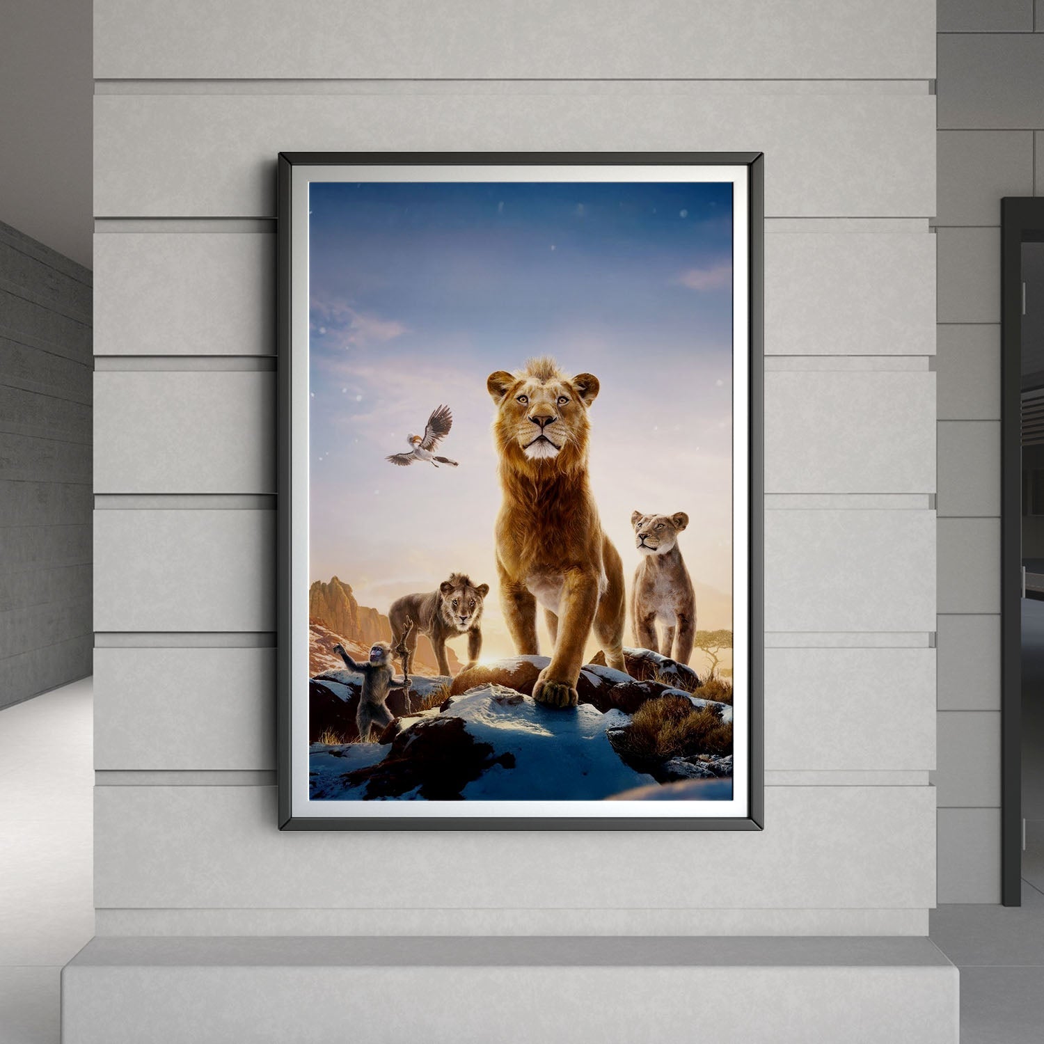 Flex Designs Poster Mufasa The Lion King Textless 8 x 10" Home Goods - Movie 2024 Movie Poster