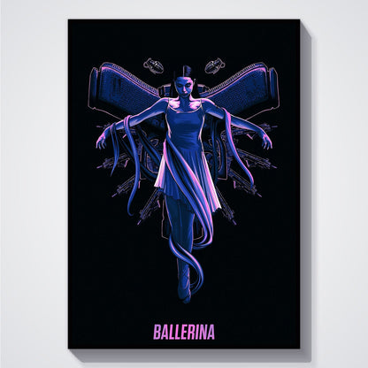 Flex Designs Poster Ballerina Purple 5 x 7" Home Goods - Movie 2025 Movie Poster