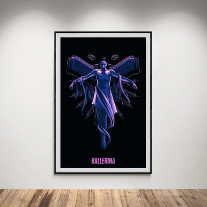 Flex Designs Poster Ballerina Purple 5 x 7" Home Goods - Movie 2025 Movie Poster
