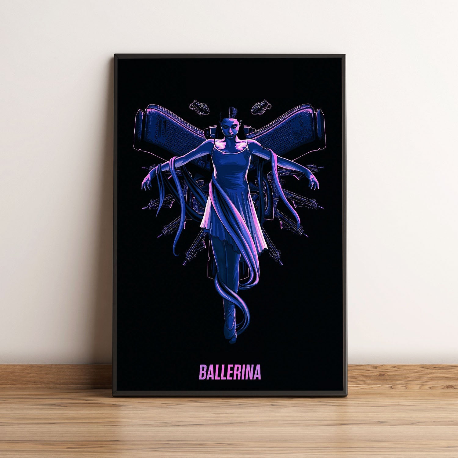 Flex Designs Poster Ballerina Purple 5 x 7" Home Goods - Movie 2025 Movie Poster