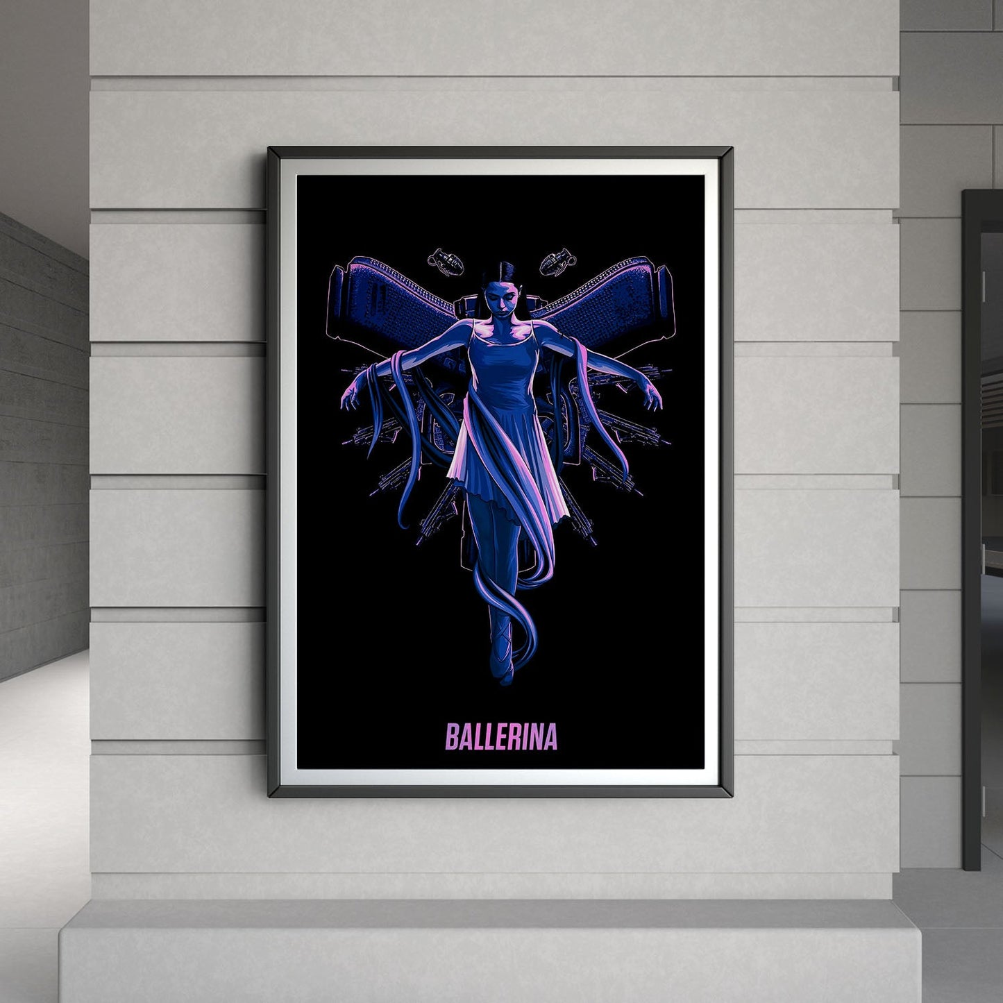 Flex Designs Poster Ballerina Purple 8 x 10" Home Goods - Movie 2025 Movie Poster