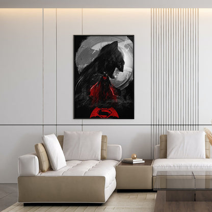 Flex Designs Poster Batman v Superman Dawn of Justice Cartoon 5 x 7" Home Goods - Movie 2016 Movie Poster
