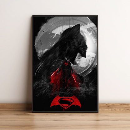 Flex Designs Poster Batman v Superman Dawn of Justice Cartoon 5 x 7" Home Goods - Movie 2016 Movie Poster