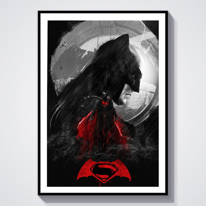 Flex Designs Poster Batman v Superman Dawn of Justice Cartoon 8 x 10" Home Goods - Movie 2016 Movie Poster