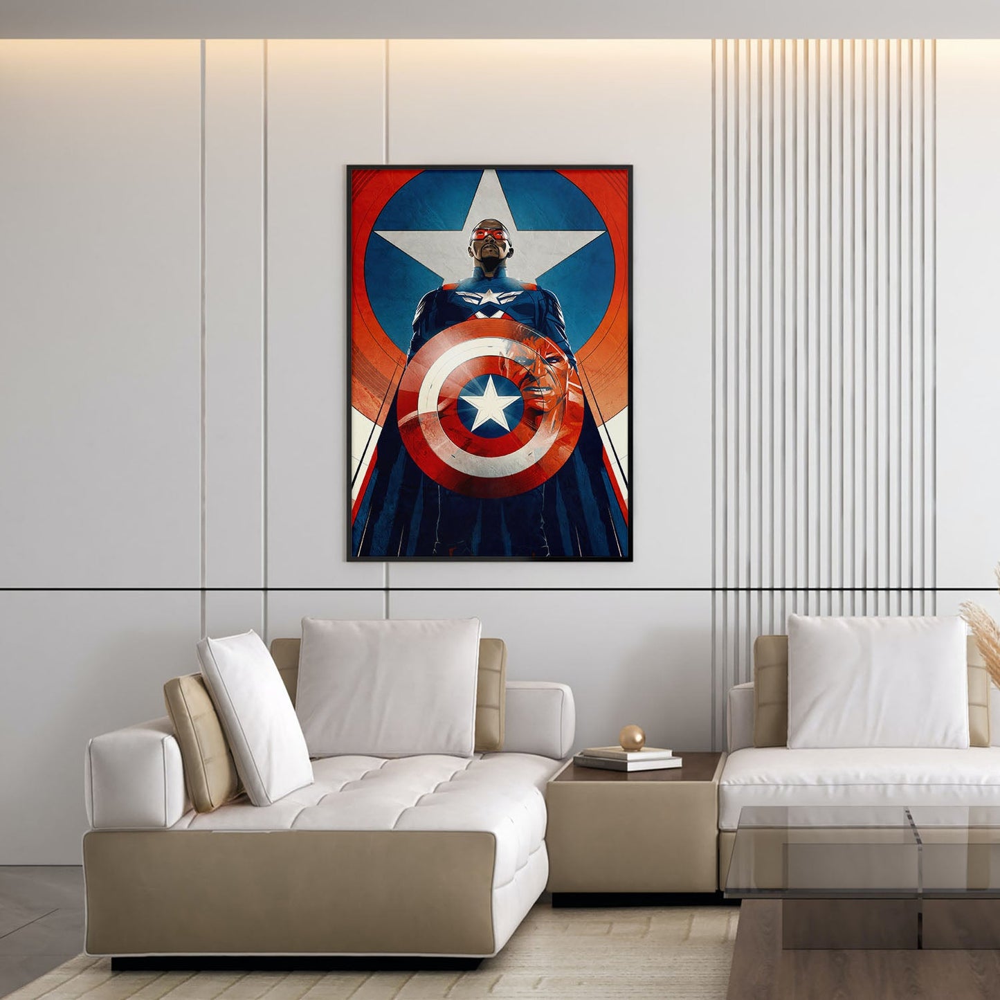 Flex Designs Poster Captain America Brave New World Cartoon 5 x 7" Home Goods - Movie 2025 Movie Poster