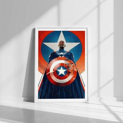 Flex Designs Poster Captain America Brave New World Cartoon 8 x 10" Home Goods - Movie 2025 Movie Poster