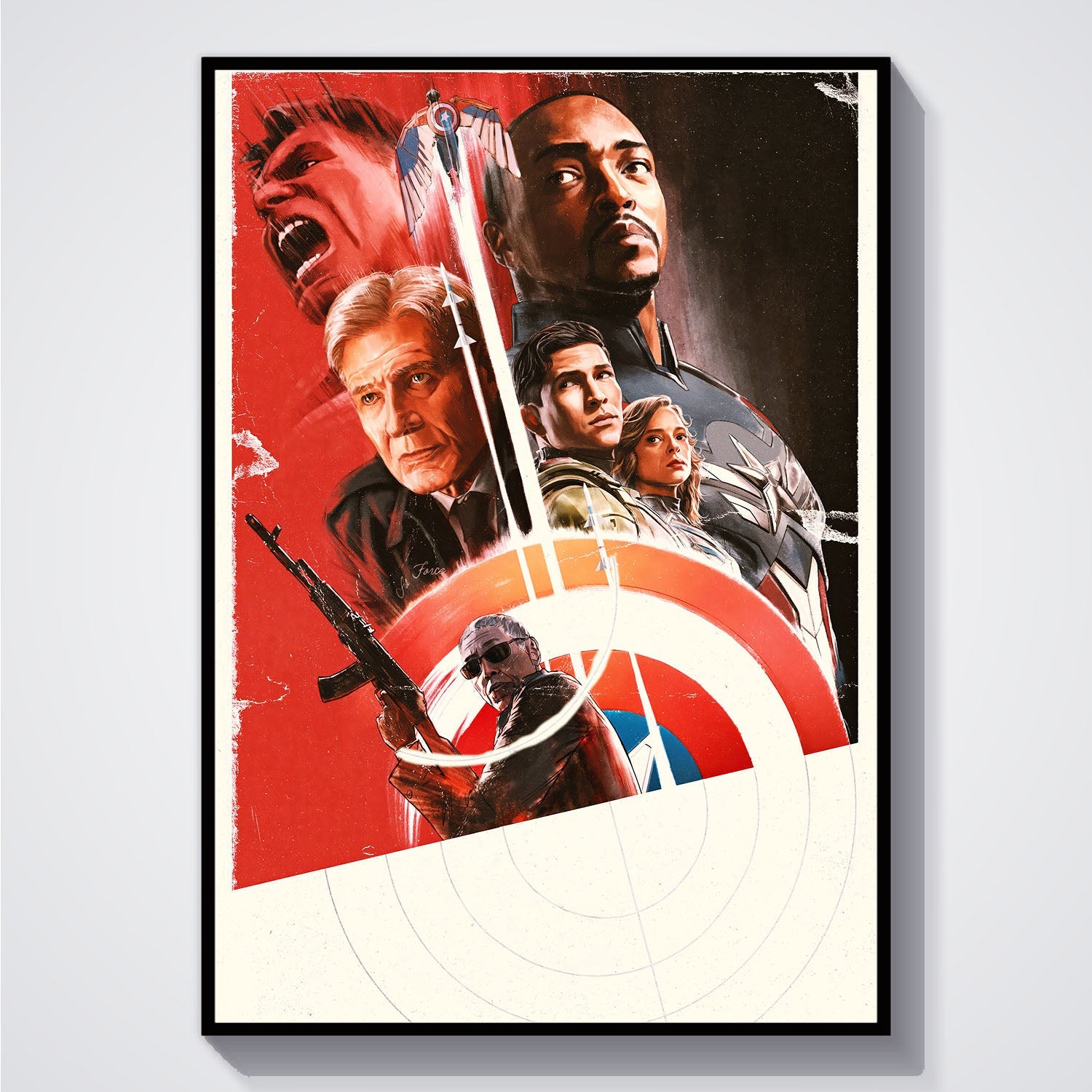 Flex Designs Poster Captain America Brave New World Teaser 5 x 7" Home Goods - Movie 2025 Movie Poster