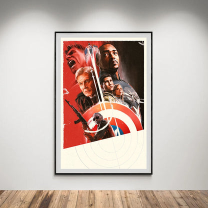 Flex Designs Poster Captain America Brave New World Teaser 5 x 7" Home Goods - Movie 2025 Movie Poster