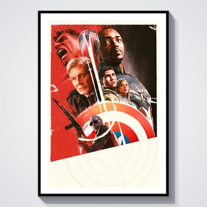 Flex Designs Poster Captain America Brave New World Teaser 8 x 10" Home Goods - Movie 2025 Movie Poster