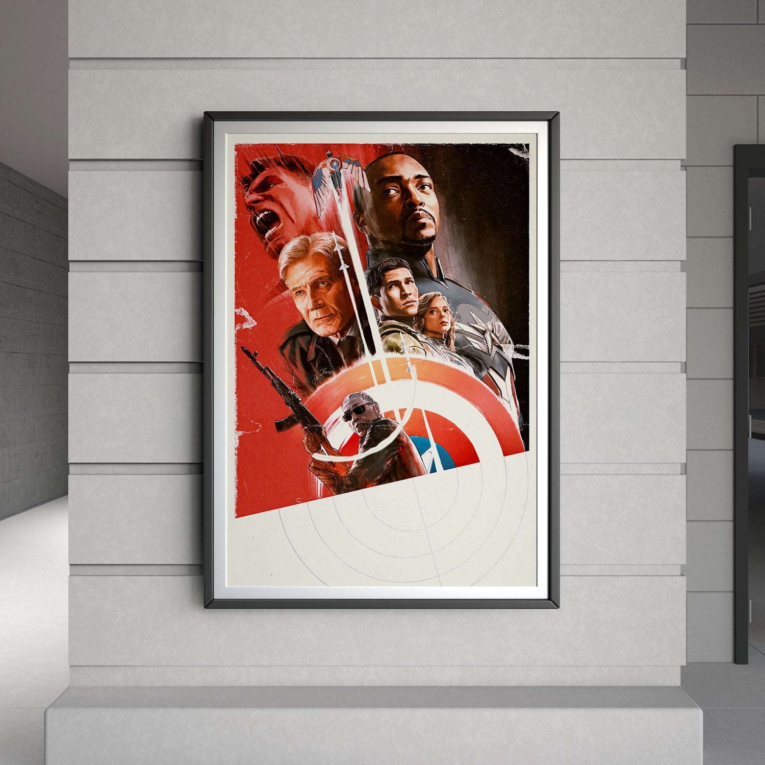 Flex Designs Poster Captain America Brave New World Teaser 8 x 10" Home Goods - Movie 2025 Movie Poster