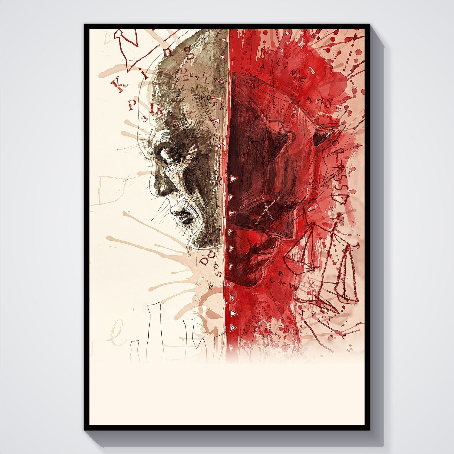 Flex Designs Poster Daredevil Born Again Textless 5 x 7" Home Goods - TV Show 2025 TV Show Poster