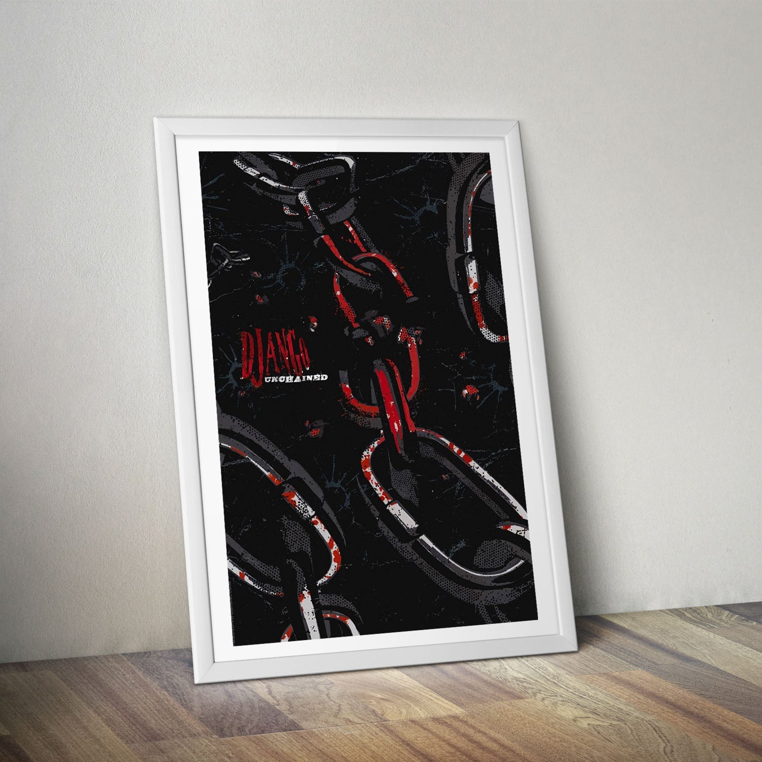 Flex Designs Poster Django Unchained Minimalist 8 x 10" Home Goods - Movie 2012 Movie Poster