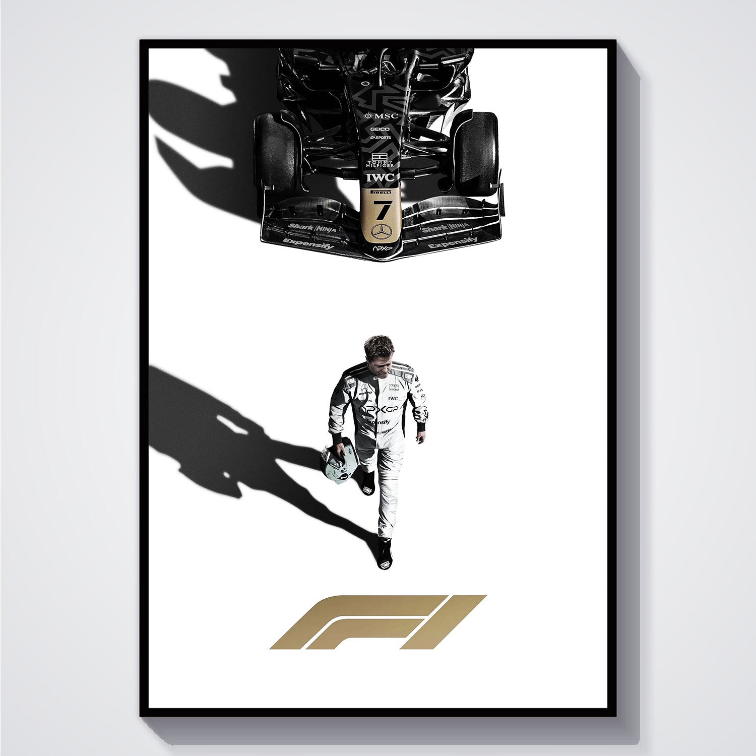 Flex Designs Poster F1 Movie Minimalist 5 x 7" Home Goods - Movie 2013 Movie Poster