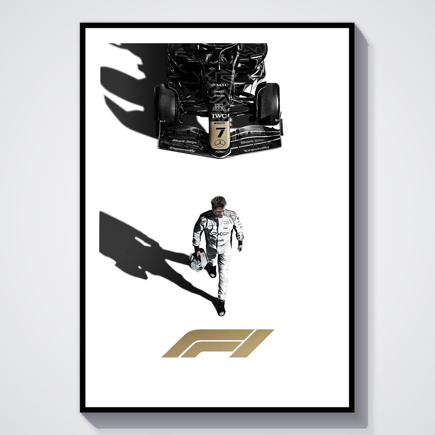 Flex Designs Poster F1 Movie Minimalist 8 x 10" Home Goods - Movie 2013 Movie Poster