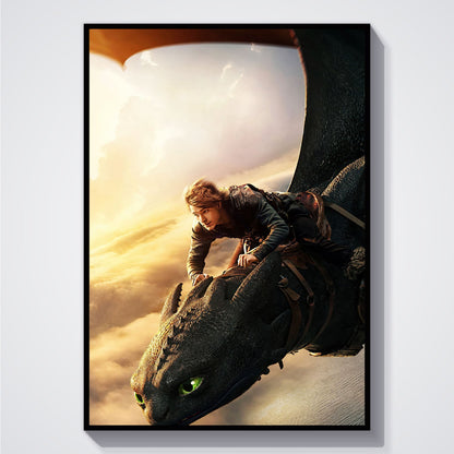 Flex Designs Poster How To Train Your Dragon Textless 5 x 7" Home Goods - Movie 2010 Movie Poster